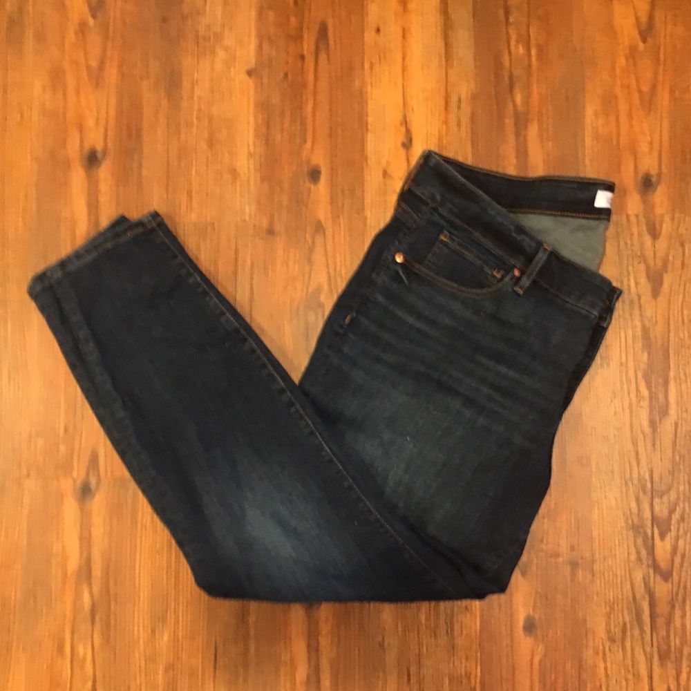 LOFT Plus Skinny Denim Jeans Dark Wash